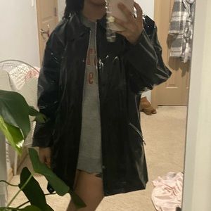 Black vinyl jacket / coat